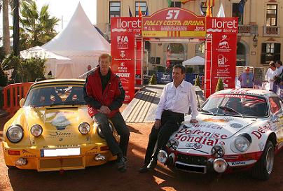 Walter Rölhrl (porsche 911) y Jean Ragnotti (Alpine A110) . 57º Rally Costa Brava 