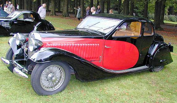 Bugatti Tipo 57. Vista Lateral.