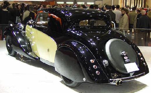 Bugatti Tipo 57. Vista Trasera.