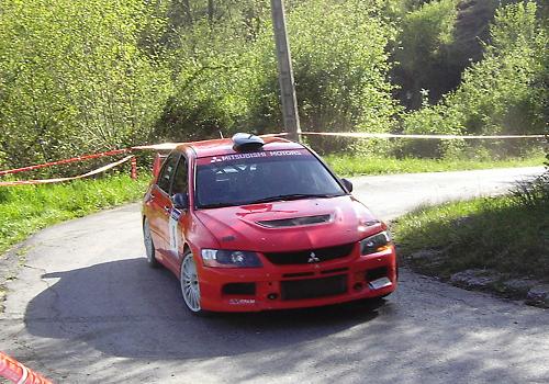 Luciano Arrabal y Txemi Martinez. Mitsubishi EVO IX. II RallySprint Hondarribia