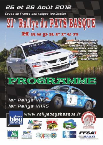 Cartel Rallye du Pays Basque 2012